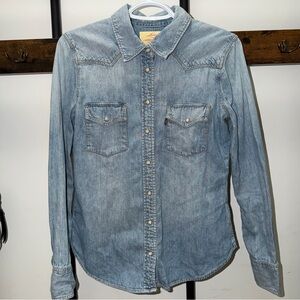 Levi's Light Blue Denim Button Down Shirt
